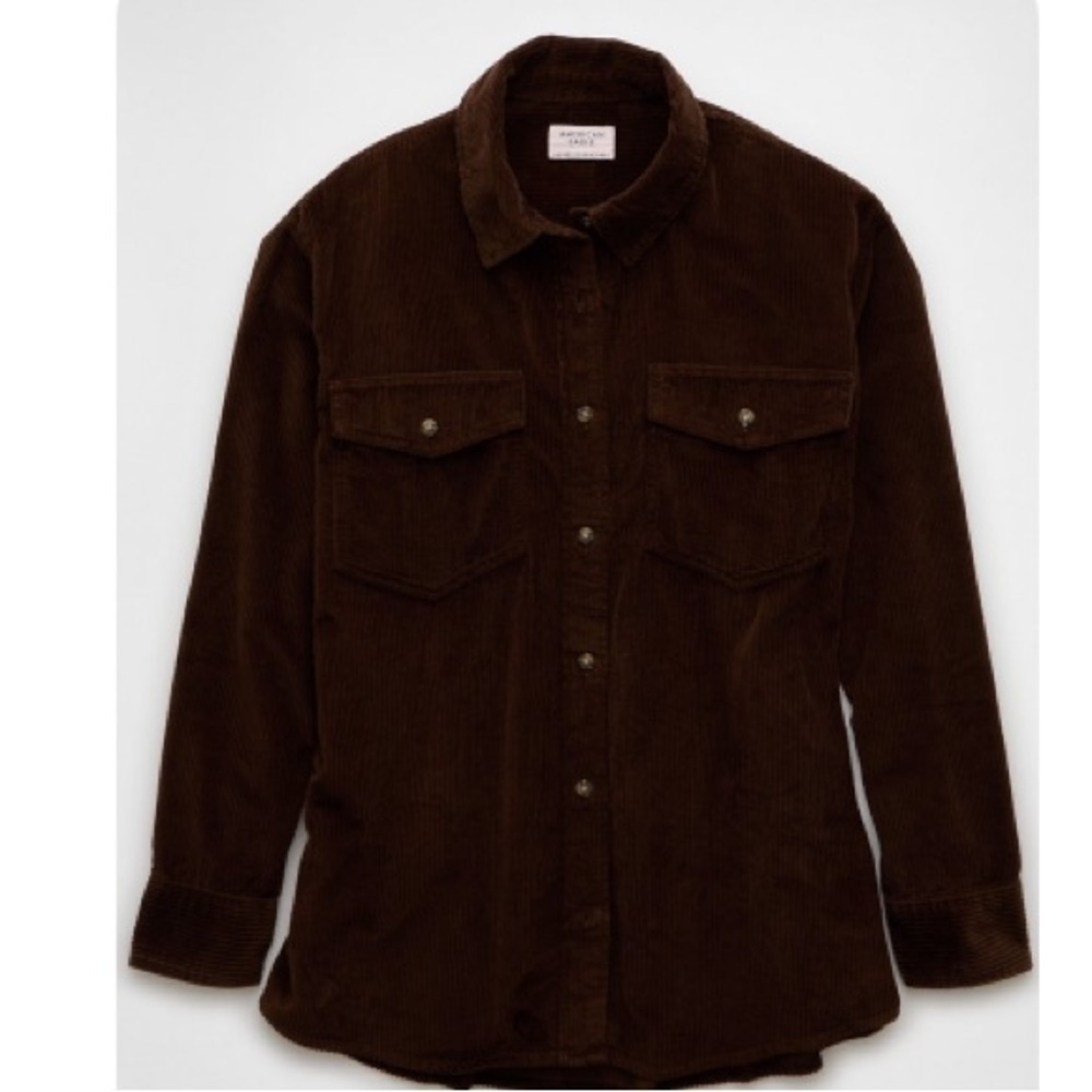 American Eagle Outfitters Brown Corduroy Oversized Shacket